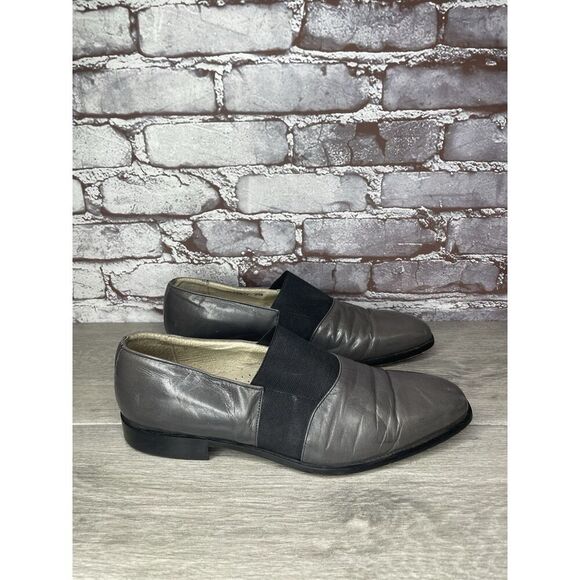Florsheim Handmade Gray Leather Slip On Loafers Dress Shoes Men Sz 9.5D US/43EU - Picture 15 of 16